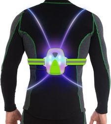 LED Reflekterende Løbelys Forlygte USB Genopladelig Løb Gang Cykling 3 Lystilstande 7 Farver