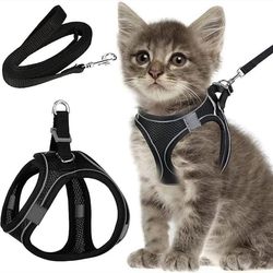 Kattsele & koppelset, rymningssäkert, lämpligt för katter, kattungar, hundar & valpar (XXS)