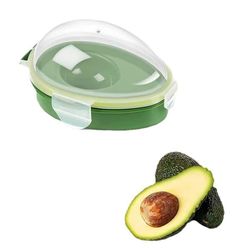 Denne avocadoopbevaringsbeholder med låg er lufttæt, genanvendelig og lavet af PP og silikone for at holde avocadoer friske.