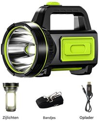 135 000 Lumen Uppladdningsbar LED-ficklampa med hög effekt och sidoljus (6000mAh)