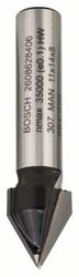 BOSCH V-spårfräs 8 mm, D1 11 mm, L 14 mm, G 45 mm, 60° 2608628406
