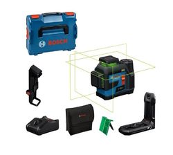 BOSCH 12V-100-33 CG krydslaser, 3x360°, IP65, med 1x 2,0 Ah batteri og tilbehør, L-BOXX 136