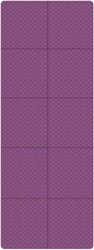 Sammenfoldelig yogamåtte, fitnesstræningsmåtte, dobbeltsidet rejseyogamåtte, skridsikker, til yoga, pilates, gulvøvelser, 183 x 61 x 0,4 cm, lilla
