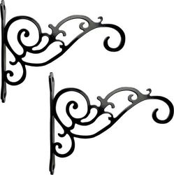 Planteophæng - 2 stk. - Blomsterkrog - Planteholder - Vægkrog - Ophæng til planter - Vægkrog til planter - Sort