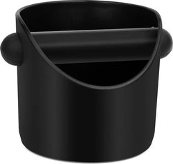 ABS Kaffegrums Knock Box - Espresso Kaffe Knock Box til Barista - Stødabsorberende Holdbar Kaffe Espresso Knock Box Dump Bin Grums - Sort
