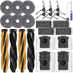 28 st reservdelar för Dreame L50 Ultra/X50 Ultra/X50 Master/L40s Pro/L50 Pro Ultra, huvud- och sidoborstar, HEPA-filter, moppdukar, dammpåsar