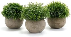 Kunstige plastik potteplanter - 3 stk - dekorative kunstige planter - velegnet til hjemme- og kontorudsmykning, have, badeværelse