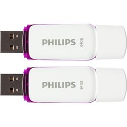 Philips USB 2.0 2-Pack 64GB Taikaviolet