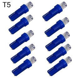 T5 blå LED W2x4.6d W2.1.x4.9d W1.2W W2.3W 12V 10-pack
