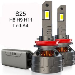 S-25 H8 H9 H11 55 W Premium LED-kit 5000 lumen 6000K 2-pack S25