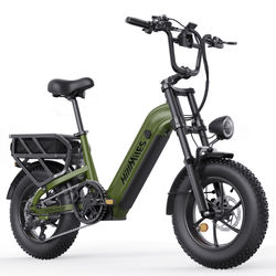 HillMiles MileLink Elcykel 16" – 250W Motor, Aftageligt 48V 18Ah Batteri, Dobbelt Affjedring, Hydrauliske Skivebremser, Grøn
