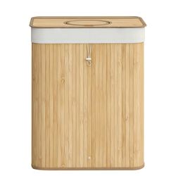 Insamlingsbehållare för pantflaskor, 95 l Behållare för pantflaskor, bambu