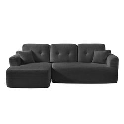 Modulsoffa, hörnsoffa med liggdel till vänster, 244 cm bred