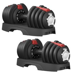 Hantlar, 2-pack, justerbara, 11-i-1