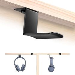 Roterande hörlursställ i aluminium Hörlurshållare Stativ för spelhörlurar, Bluetooth-hörlurar, trådbundna hörlurar, för spelare, svart
