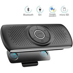 Kit Mains Fria - Bluetooth 5.0 - Svart - Automatisk Återanslutning - Kompatibel med iOS och Android