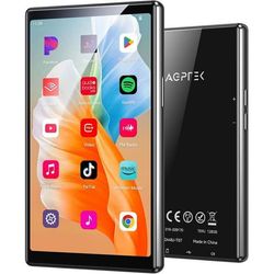 AGPTEK 128Go MP3-spelare Bluetooth och WiFi, 5 Tum Touchskärm, Android 14 Musikspelare med Spotify, Audible, YouTube