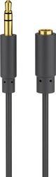 Hodetelefoner og AUX-forlengelseskabel; 3,5 mm; 3-pins; slank