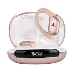 2026 brusreducerande Bluetooth-hörlurar med öronkrok TWS, svettbeständiga sporthörlurar med 480mAh batteri, kompatibelt med BX30 för träning och pendling Pink