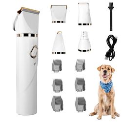 Husdjursklippare D1: Professionellt 4-i-1 Trimmerkit White