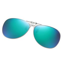 Clip-on solbriller - Polariserede kørebriller Green+Blue