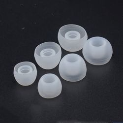 Silikone hovedtelefoner til 4,5-6 mm hovedtelefoner 3 størrelser 15 par Transparent