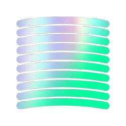 Regnbue Sykkelhjul Refleksklistremerker - 10 Pakning Silver