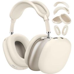 AirPods Max 2 silikonisuojakuori 4-osainen setti — pehmeä kosketus, naarmuuntumaton, pestävä suojakuori, yhteensopiva Apple AirPods Max 2 Starlight
