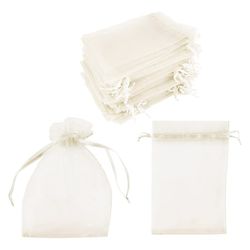 Oppbevaringsposer i vevet tekstil, 100-pakning Creme 10x15 cm