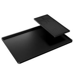 Silikone Kaffemaskine Måtte Bar Måtte Tyk Pad 61x40.5x1.1cm - 600g, Ideel til Beskyttelse af Bordplade Black