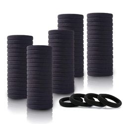100 stk Hårbånd med høy elastisitet, nylon hårbånd for kvinner og jenter Black