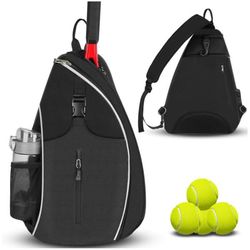 Vattentät Tennis- & Badmintonväska - En Axelrem Black