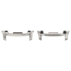 2 stk. rustfrie stål koblingsstykker med gummiknotter for Samsung Galaxy Watch 8 og 8 Classic Silver 22 mm