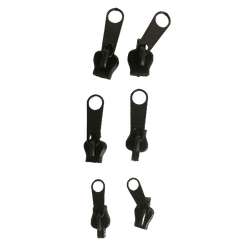 Universal glidelåsløper for glidelås i 6-pakning Black