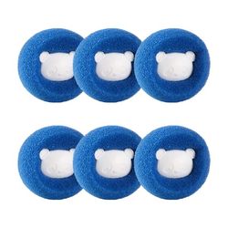 Hårfjerningsball for vaskemaskin 6 stk Blue