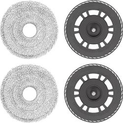 2-Pakke Erstatningsmoppeklut med Brakett for Dreame L10s Pro Ultra/X30 Ultra-serien