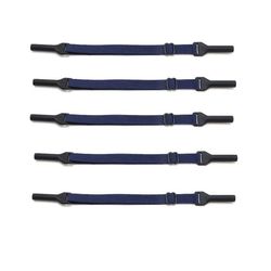 5-pak Blå Elastisk Brille Snor til Voksne med Metal Anti-Slip Kæde, Kompatibel med Briller og Solbriller Blue
