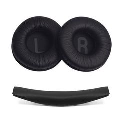 Öronkuddar och kudde för huvudbåge JBL T450/T500 BT, Tune600, 510BT, JR300 Black