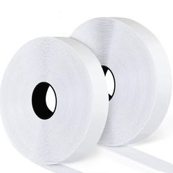 Borrelås med selvklebende tape White 2 cm / 8 m