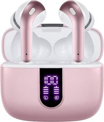Trådlösa hörlurar med mikrofon och touch-kontroll Rosa