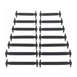 Knytfri elastiske skolisser Black