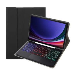 Bluetooth Tangentbordsfodral med Pekplatta & Bakgrundsbelysning - Kompatibelt med Samsung Galaxy Tab S9+/S10+/S9 Plus 12.4 tum