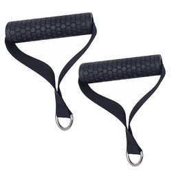 2-pakke motstandsbåndhåndtak Treningsbåndhåndtak for pull-up-trening Black