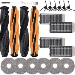 Reservedelssett for robotstøvsuger kompatibel med Dreame X50 Ultra Complete, L50 Pro Ultra, L40s Pro Ultra, X50 Master og Mova V50 Ultra - hovedbørste, sidebørste, moppkluter og filtre