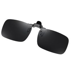Polariserede Clip-on Solbriller - Medium Størrelse Spejl Black