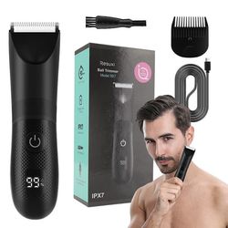Vanntett og oppladbar kroppshårtrimmer for menn