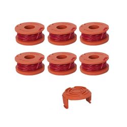 6-pack erstatningssneller med trimmertråd for Worx WA0010 gresstrimmer Orange