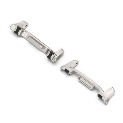2 stk. rustfrie stål koblingsstykker med gummiknotter for Samsung Galaxy Watch 8 og 8 Classic Silver 20 mm