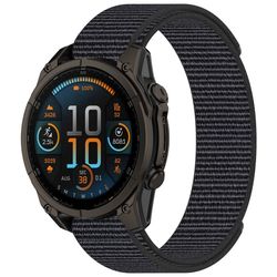Garmin Nylon Klokkebånd med borrelås - 26MM Svart Grey