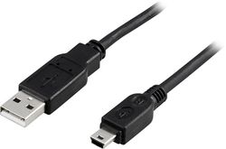 USB 2.0 cable Type A Male, Type Mini B Male 3m, black